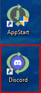 ярлык Discord на рабочем столе